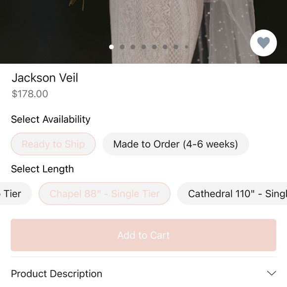 Untamed Petals Jackson Veil - Picture 3 of 7